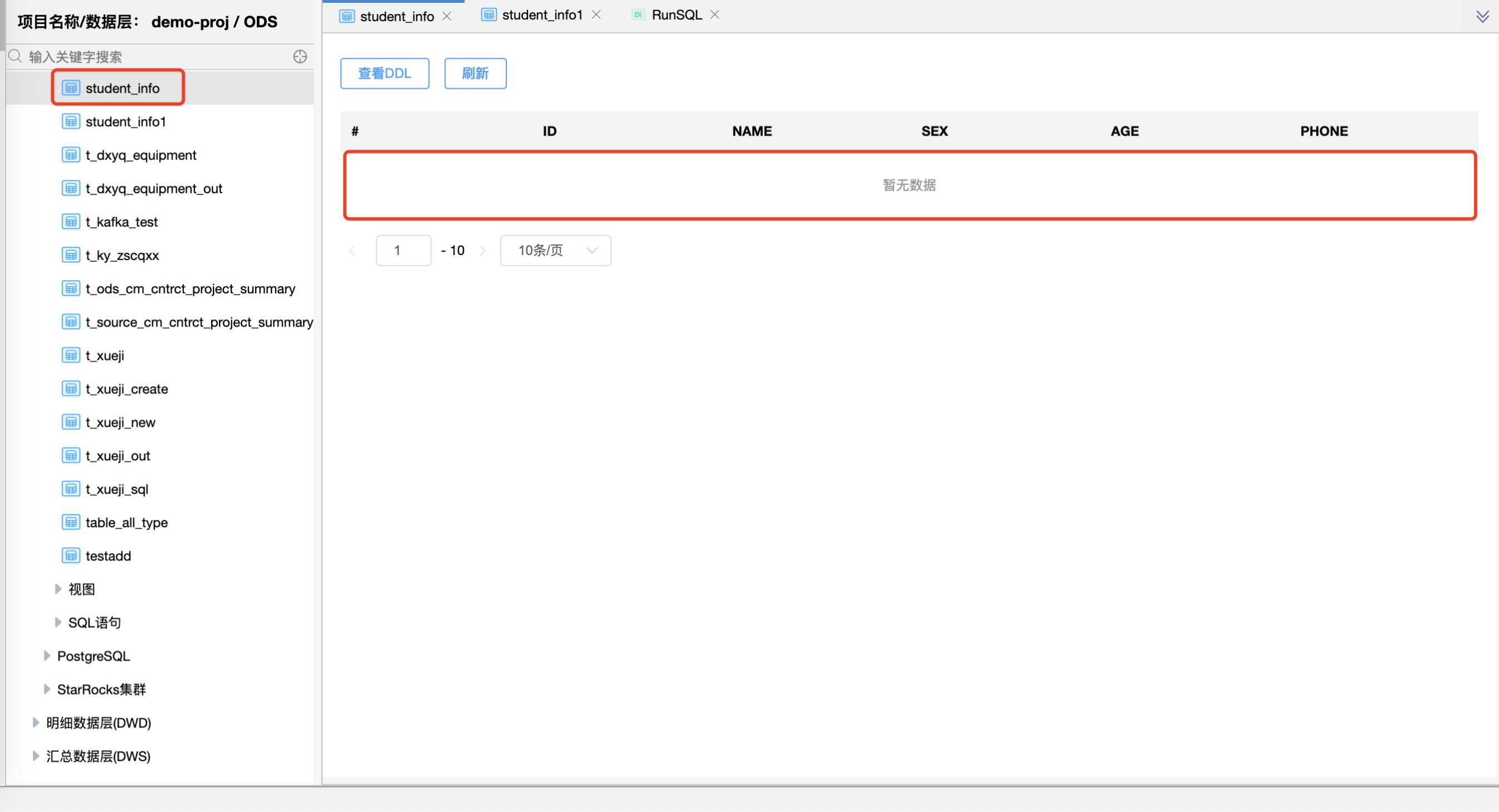 runsql