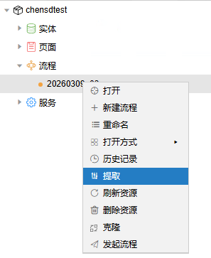 提取操作示意图